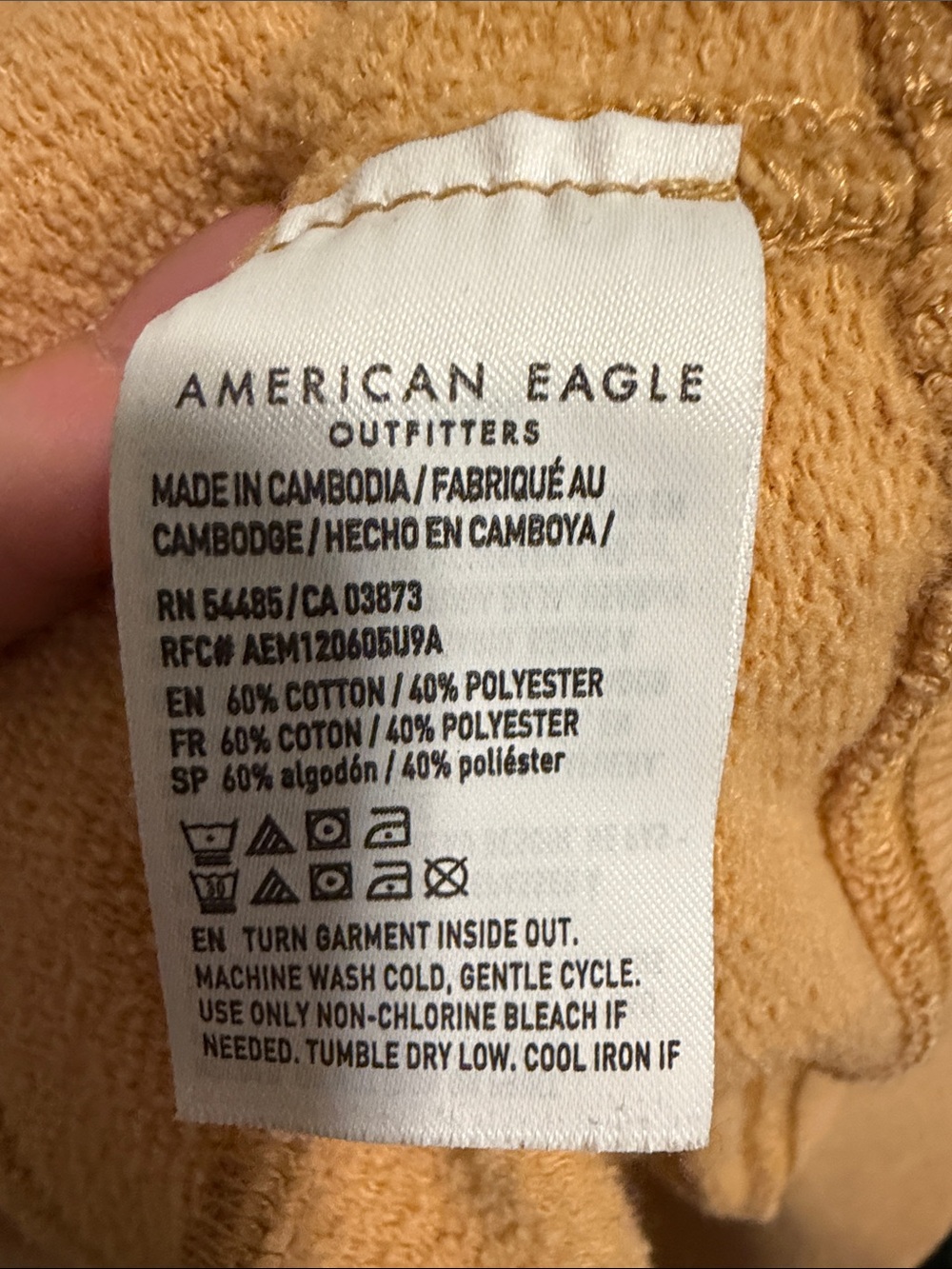 American Eagle Outfitters Cascade Mountains Graphic Crewneck - Mustard Yellow - Picture 5 of 5